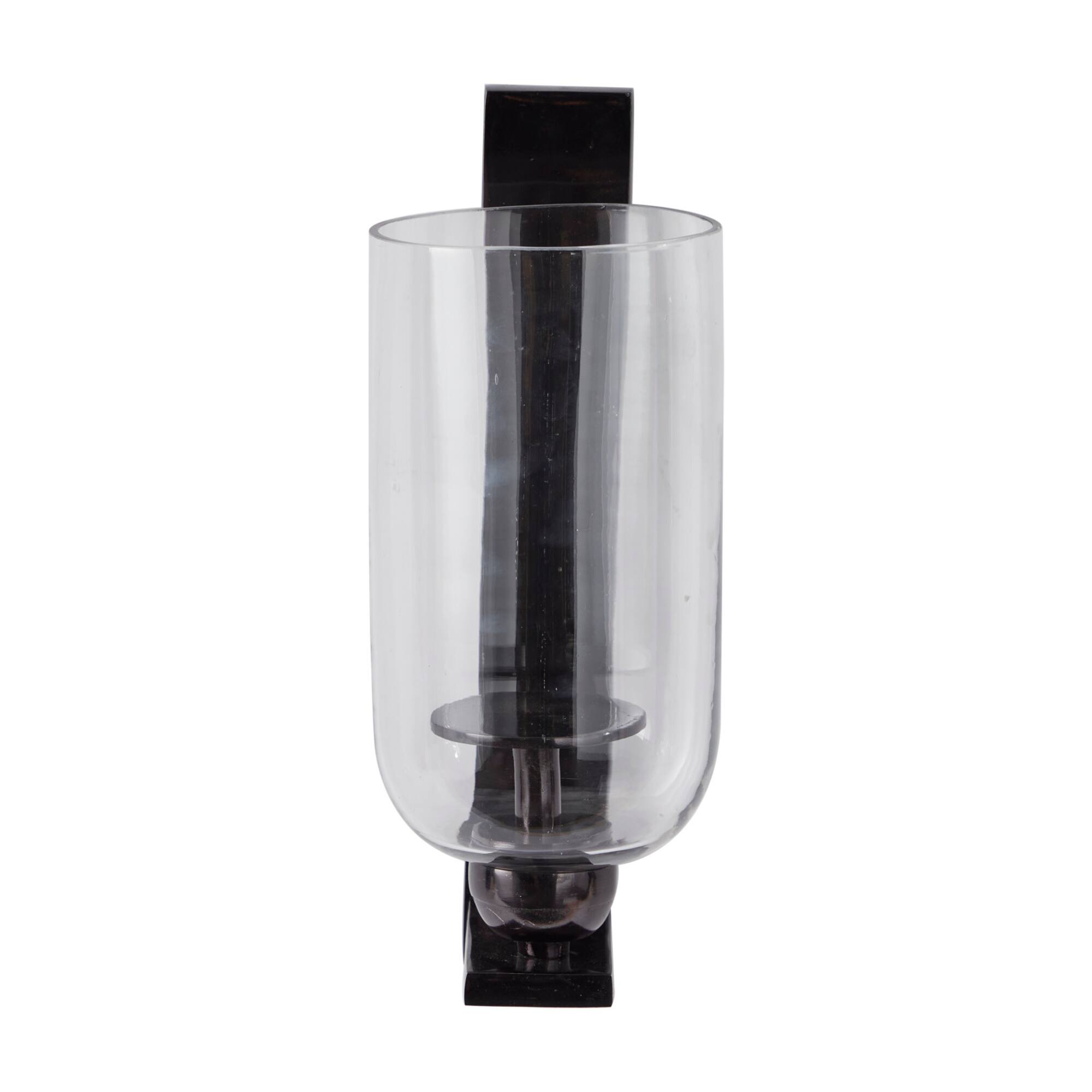 Black Aluminum Modern Wall Sconce, 6" x 8" x 16"